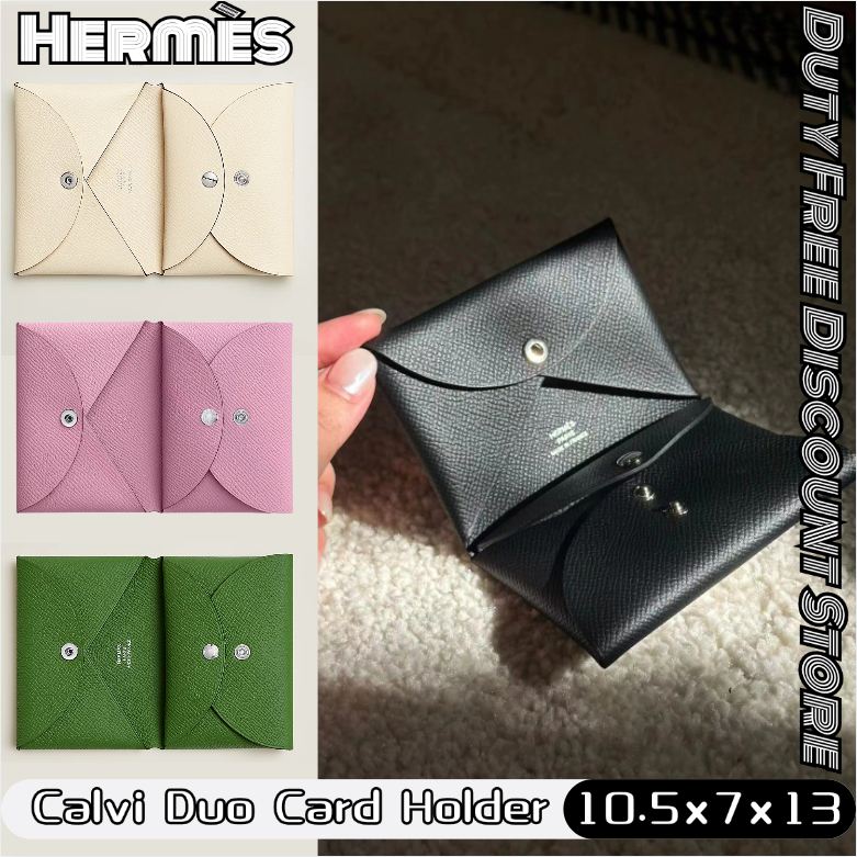 Hermès Calvi Duo Two-tone Classic Short Card Holder แอร์เมส ผู้ถือบัตรสุภาพสตรี