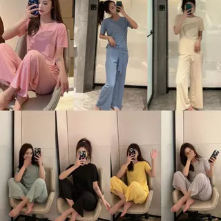 💗Sexy Love💗ชุดอยู่บ้าน ชุดนอนสีพื้น ชุดสบายๆ มีหลายสีให้เลือก ส่งไวจากไทย