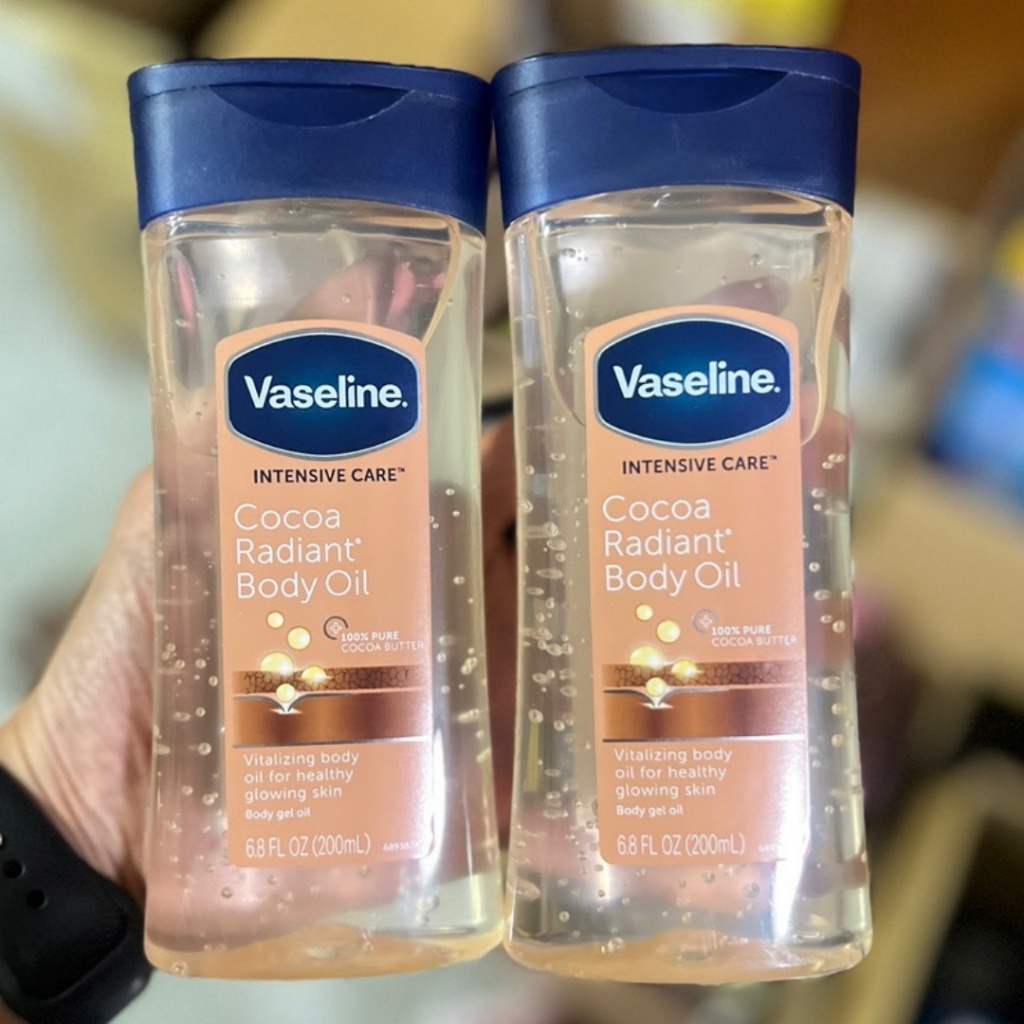 Vaseline VITAMIN B3 Body Oil 200ml Rose Plant Essence Body Lotion Moist