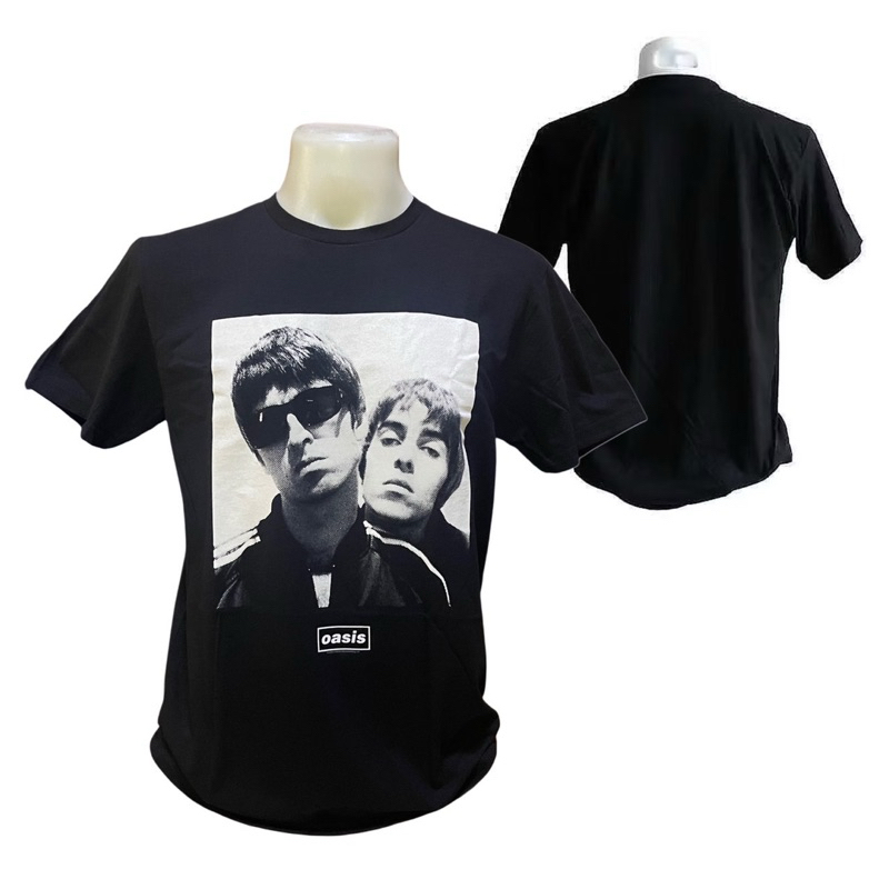 เสื้อวง OASIS T-SHIRT ลาย NOEL & LIAM SQUARE PHOTO (2024) ลิขสิทธิ์ของแท้ UK