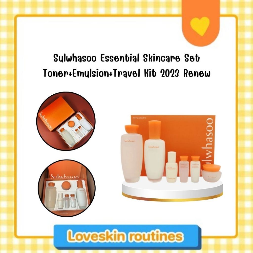 🌈ของแท้พร้อมส่ง🌈 Sulwhasoo Essential Skincare Set Toner+Emulsion+Travel Kit 2023 Renew