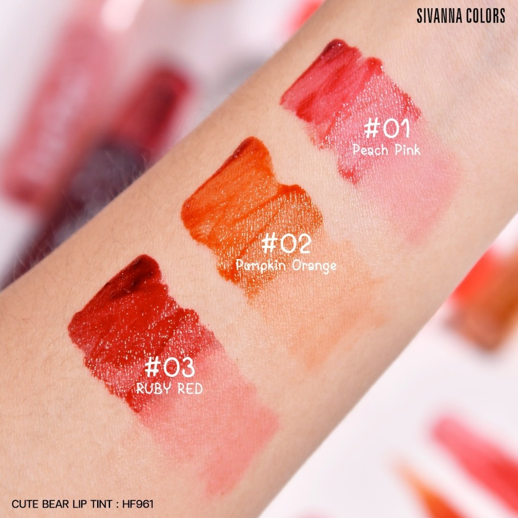 HF961 Sivanna Colors ลิปทินท์น้องหมี  Color Cute Bear Lip Tint - รูปที่ 6