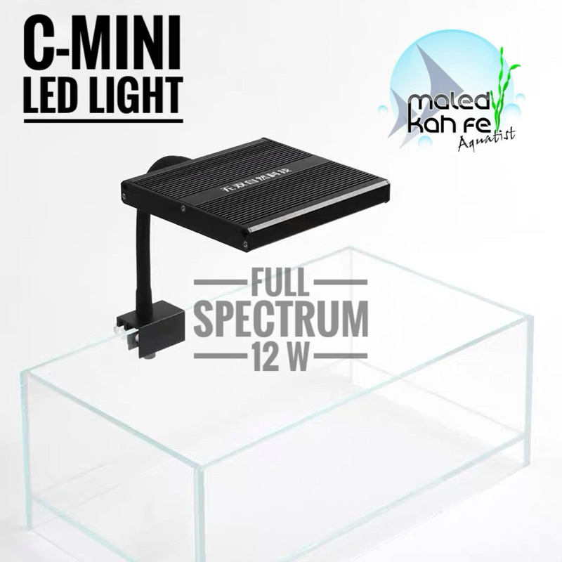 ไฟ C-MINI FULL SPECTRUM LED แสงขาว โคม ไฟแอลอีดีสำหรับ ตู้ ไม้น้ำ ไฟ C mini 12 w manual / wifi