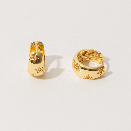 Lapaire l Aurora gem hoop earring ต่างหูห่วง