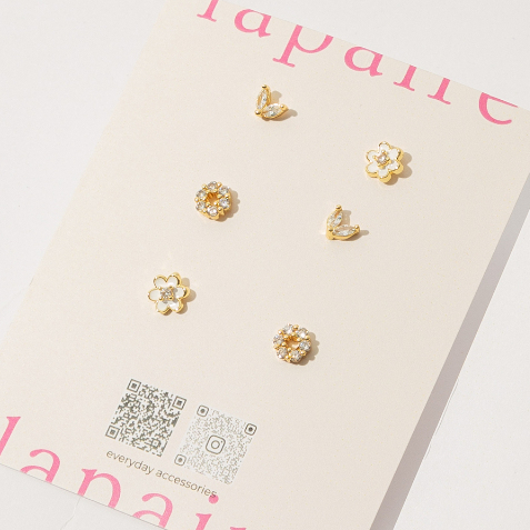 Lapaire l Tiny earring set ต่างหู เซ็ท (6ชิ้น)