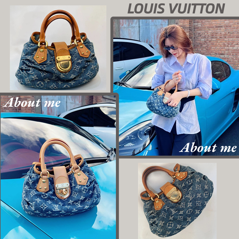 หลุยส์วิตตอง Louis Vuitton little ingot denim bag กระเป๋าถือสตรี lv Bag louis bag