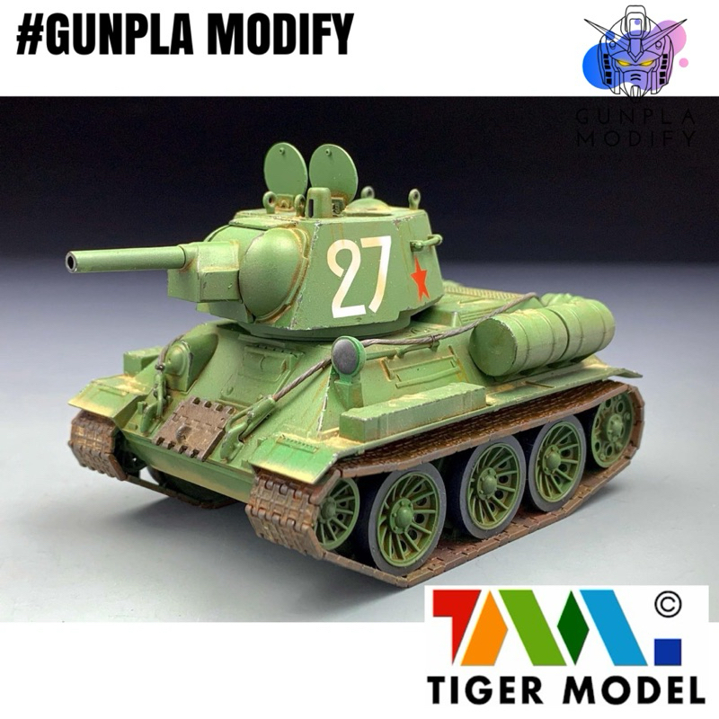 TIGER MODEL Cute Tank Series T-34/76mm Tank โมเดลรถถังไข่