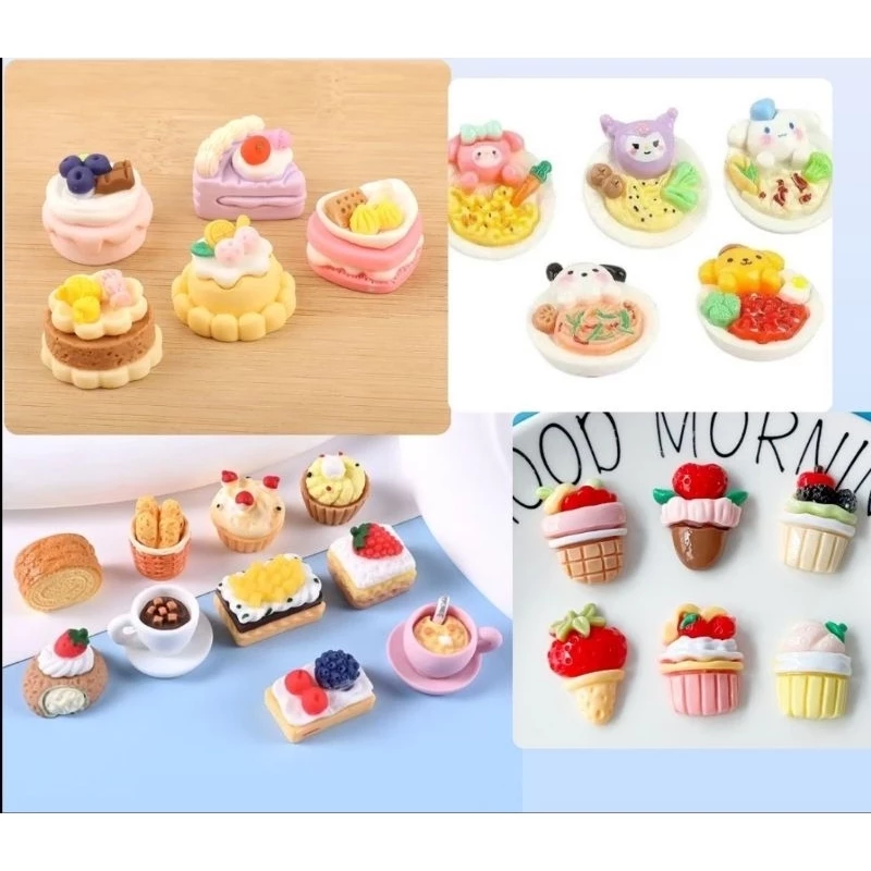 เรซิ่นขนมหวานจิ๋ว 3D (เรซิ่นเปล่า ไม่แถมตัวติด) อุปกรณ์ตกแต่ง งาน DIY แต่งเคสโทรศัพท์ งานฝีมืออื่นๆ ส่งจากไทย C036