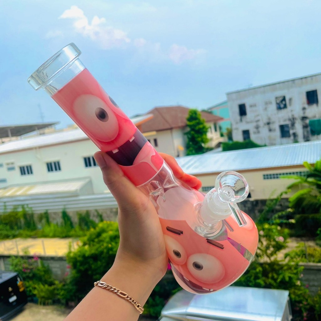 บ้องแก้ว 25CM Bong Glass คุณภาพดี คัพสายเขียว วิทยาศาสตร์ โจ๋ข้อต่อน่าสะสม กัญชา ครบชุดพร้อมใช้งาน โจ๋14MM