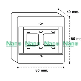 NANO กล่องลอย บ็อคลอย ขอบเหลี่ยมจตุรัส ขนาด 86 x 86 มิล รุ่น Classis series NANO-86-BOX