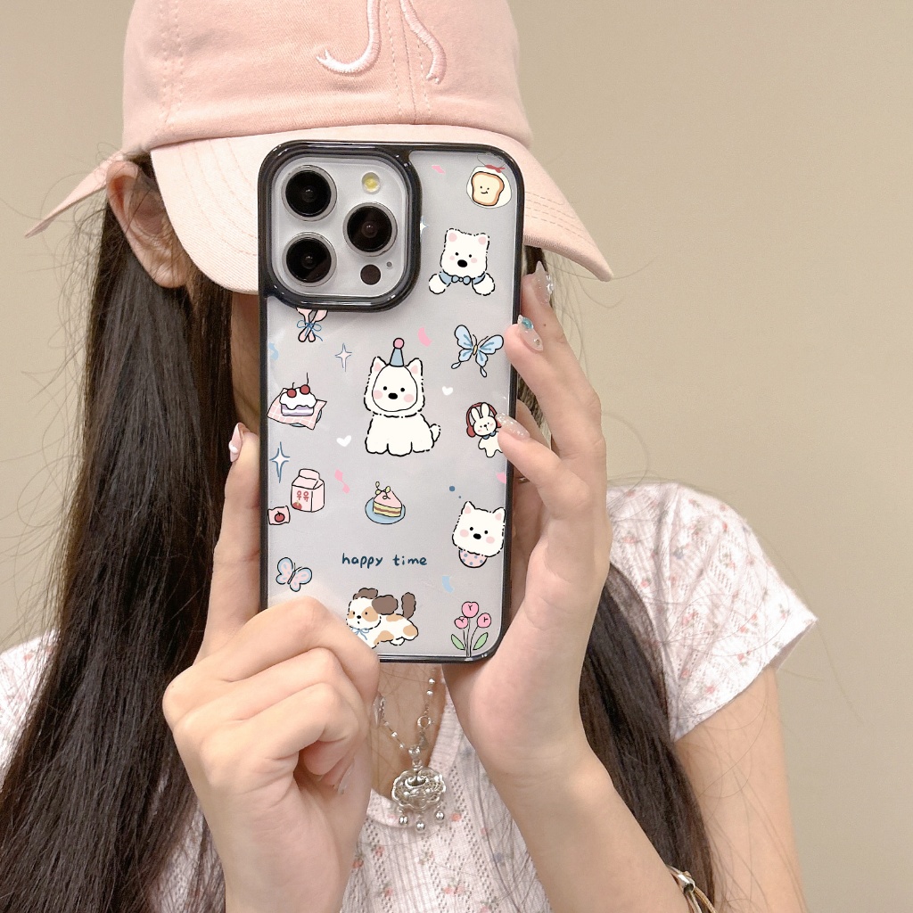 ในสต็อก เคสไอโฟน iPhone 16 15 14 13 12 11 Pro Max เคส for xs xr 7 8 Plus น่ารัก พกง่ายๆ การป้องกันการตก Soft Case