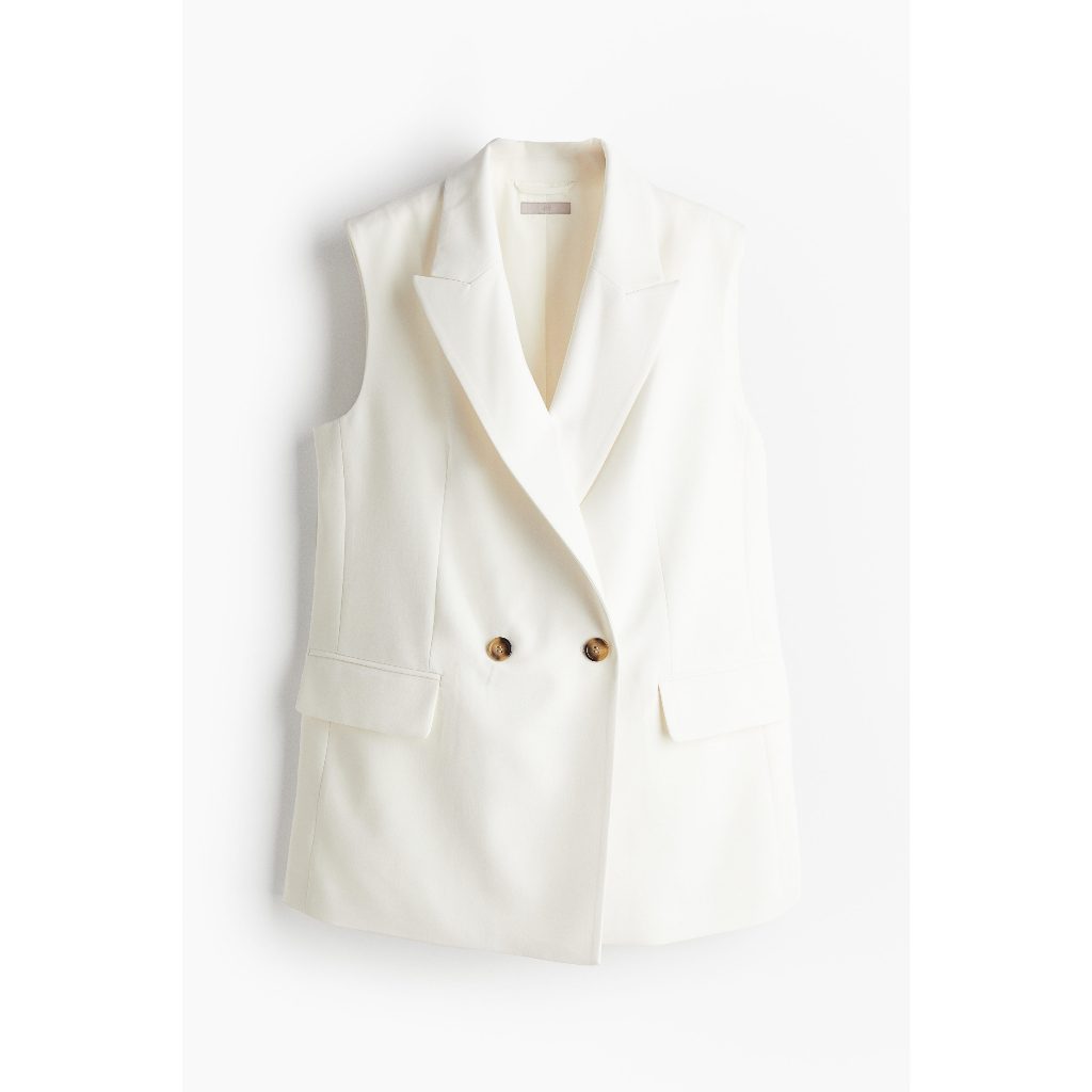 H&M Size M Sleeveless twill blazer