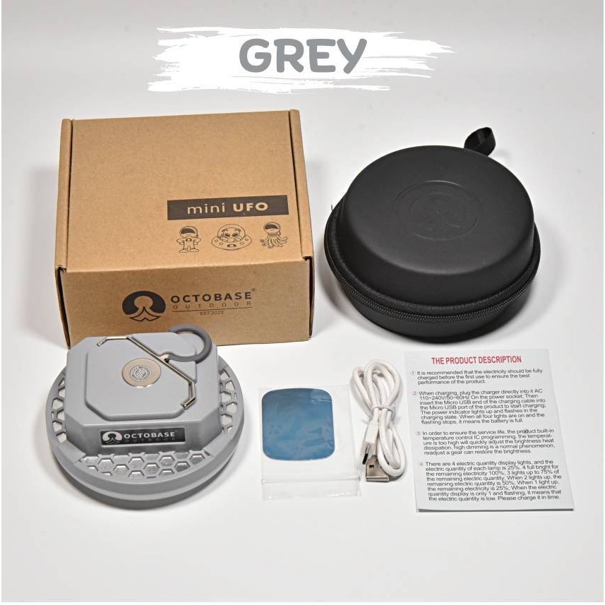 Octobse LED mini UFO grey