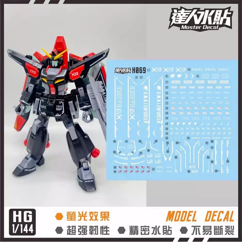 ⬛️ดีคอลน้ำ DL HG 069 DECAL HG 1:144 Raider GAT-X370 เรืองแสงแบล็คไลท์