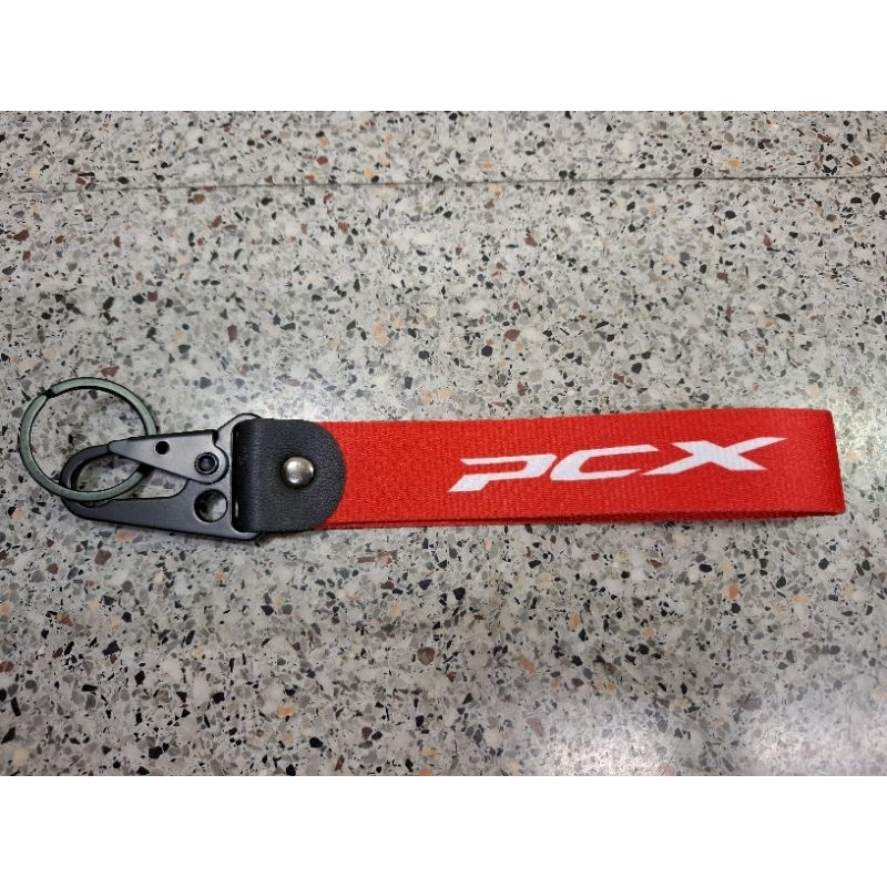 พวงกุญแจผ้าซิ่ง ลาย PCX รถมอเตอร์ไซค์