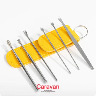 Caravan Crew ไม้แคะหูสเตนเลสแท้ ชุดไม้แคะหู 6 in 1 ไม้แคะหู