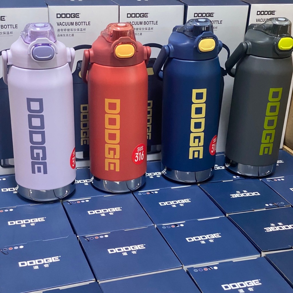 DODGE กระติกน้ำเก็บอุณหภูมิ ขนาด 1200 ML กระบอกน้ำสแตนเลส Food Grade กระติกน้ำเก็บอุณหภูมิร้อน-เย็น