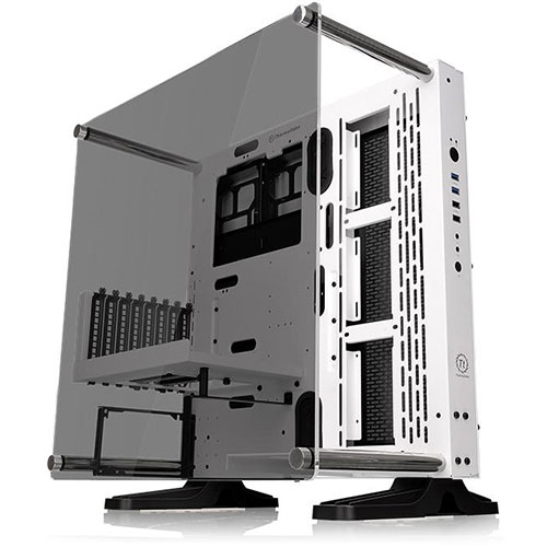 Thermaltake Core P3 TG Snow Edition Open Frame Gaming Computer Case with Tempered Glass White (CA-1G