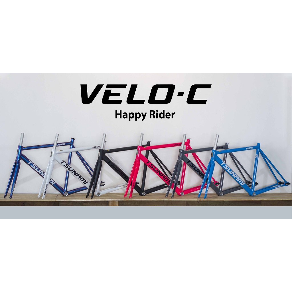 เฟรมจักรยานฟิกเกียร์ TSUNAMIรุ่นSNM100 fixed gear ไซส์M,Lเฟรมอลูมิเนียม/(ภาพสินค้าจริง)ส่งจากไทย