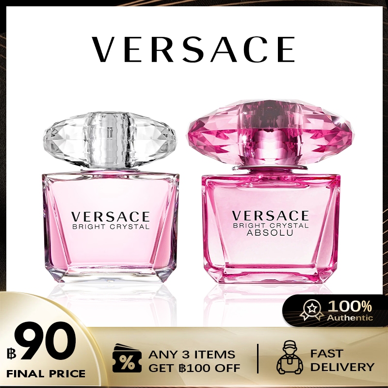 【 แจกเงินโทรฟรี】ของแท้ Versace Bright Crystal EDT & Versace Bright Crystal Absolu แท้ 100% น้ำหอมผู้หญิง
