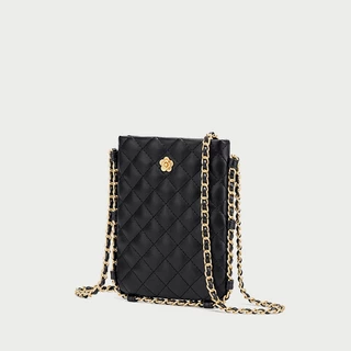 Mini Phone bag กระเป๋าสะพายข้างใส่มือถือ หนังPU สไตส์เกาหลี พร้อมโซ่ กระเป๋าสะพายข้างผู้หญิ (จัดส่งจากไทย）