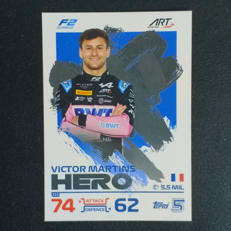 การ์ดเทอร์โบ แอทแทค 2024 F2 HERO TOPPS TURBO ATTAX 2024 FORMULA 1 TRADING CARD GAME