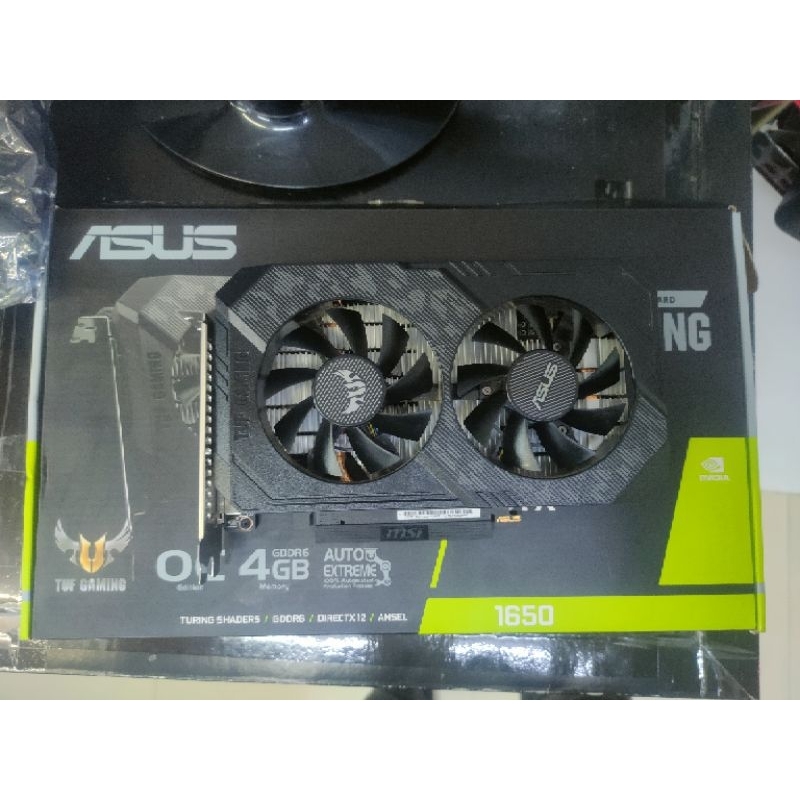 การ์ดจอ GTX1650/4GB ASUS TUF O4G-P GAMING (OC/D6) มือสอง มีกล่อง ประกัน Adv ถึง 2 ม.ค. 2569