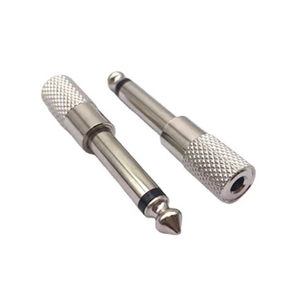 หัวแปลงแจ๊คMONO 6.35mm TO 3.5mm แจ๊ค6.35mm แปลงแจ๊ค3.5mm ปลั๊กไมค์ mono ท้าย 3.5mm