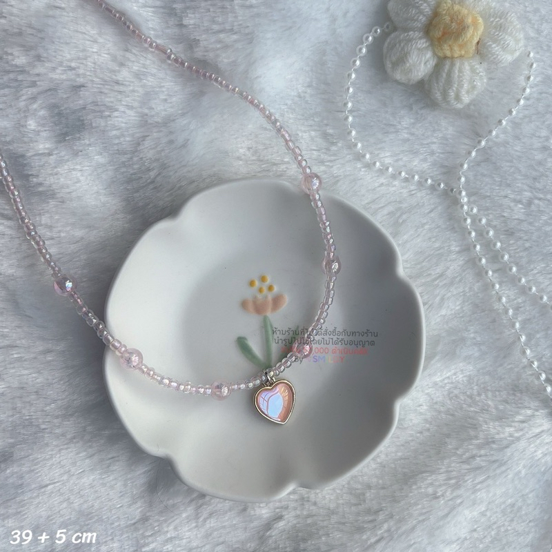 สร้อยไข่มุข สร้อยเปลือกหอย สร้อยไปทะเล สร้อยเมอเมด สร้อยแฟชั่น สามารถเพิ่มความยาวได้ - รูปที่ 2