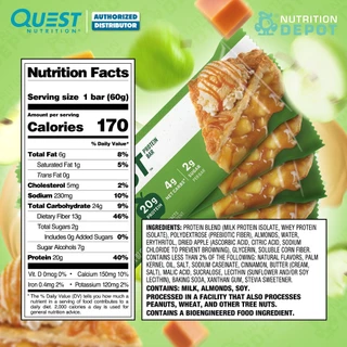 Quest Protein Bar - 6 Bar - โปรตีนบาร์ ขนมคลีน (6 ชิ้น)