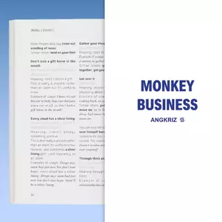 หนังสือ MONKEY BUSINESS รวมสำนวนภาษาอังกฤษ เพิ่มความเป็นธรรมชาติในภาษาอังกฤษ ระดับ A2–B2 โดย PAUL BURGESS จาก ANGKRIZ