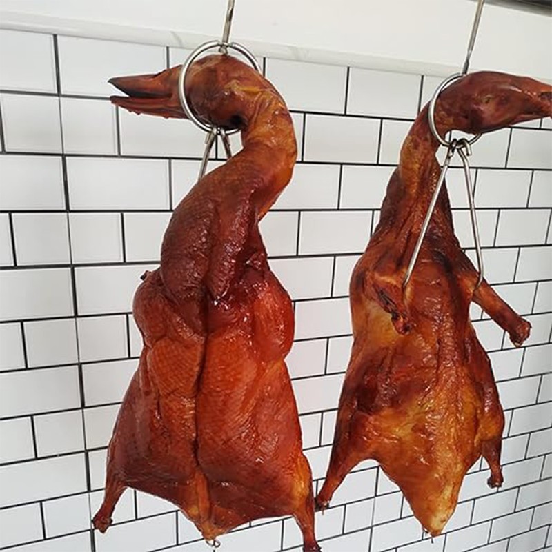 【COD】 ตะขอเกี่ยวเป็ด ตะขอแขวนไก่ย่าง ตะขอแขวนเป็ดย่าง ตะขอสแตนเลส 10 ชิ้น สำหรับแขวนเป็ดย่าง ไก่ย่าง เนื้อสัตว์ต่างๆฯลฯ - รูปที่ 2