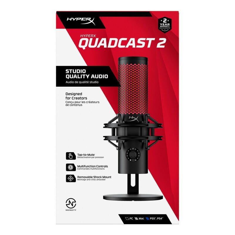 New! HyperX -  Quadcast 2 ไมโครโฟน usb คุณภาพเยี่ยม ตัวใหม่ล่าสุด