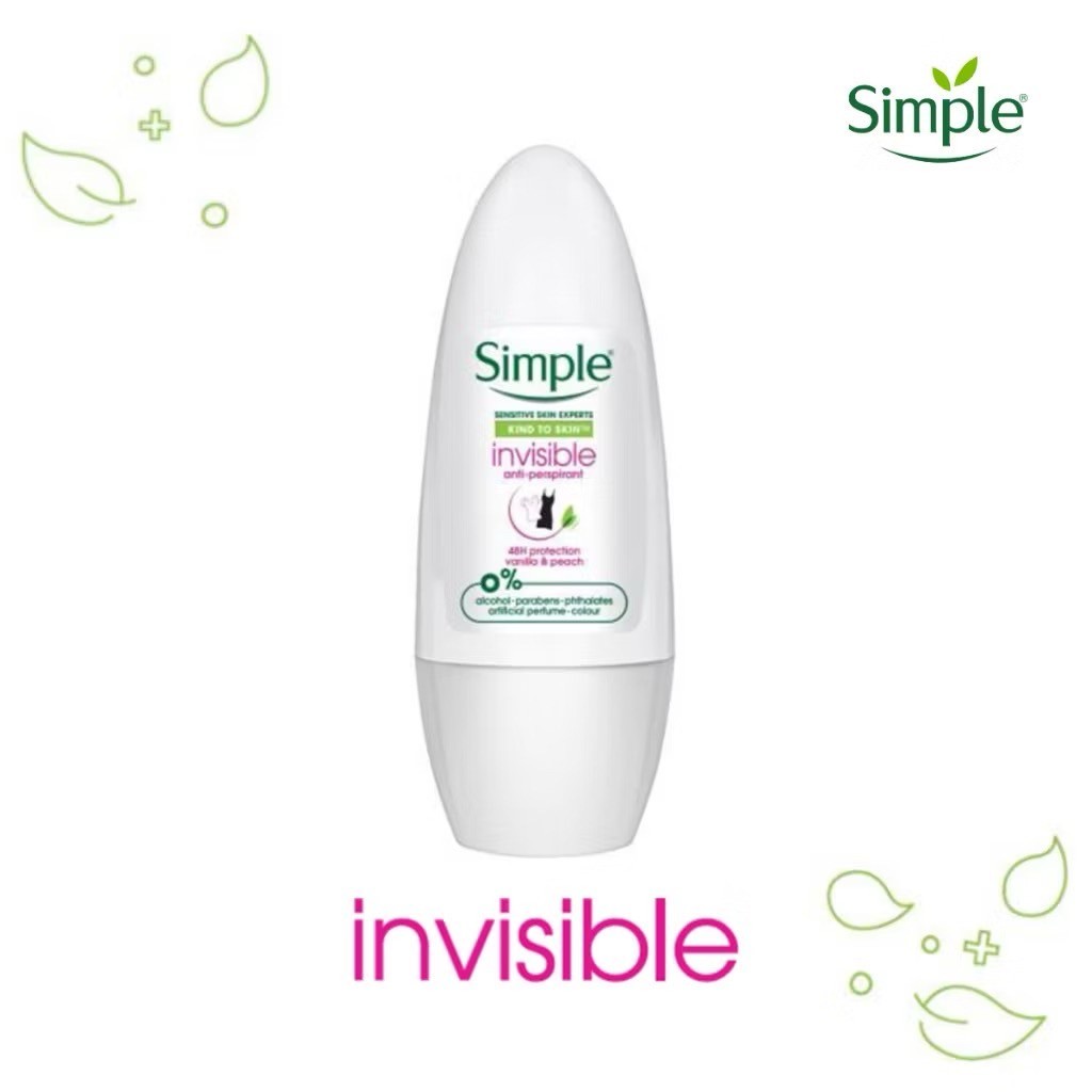 Simple โรลออน มี4 สูตรให้เลือก สูตร Gentle Care สูตร Pure สูตร Invisible สูตร Soothing อ่อนโยนต่อผิว