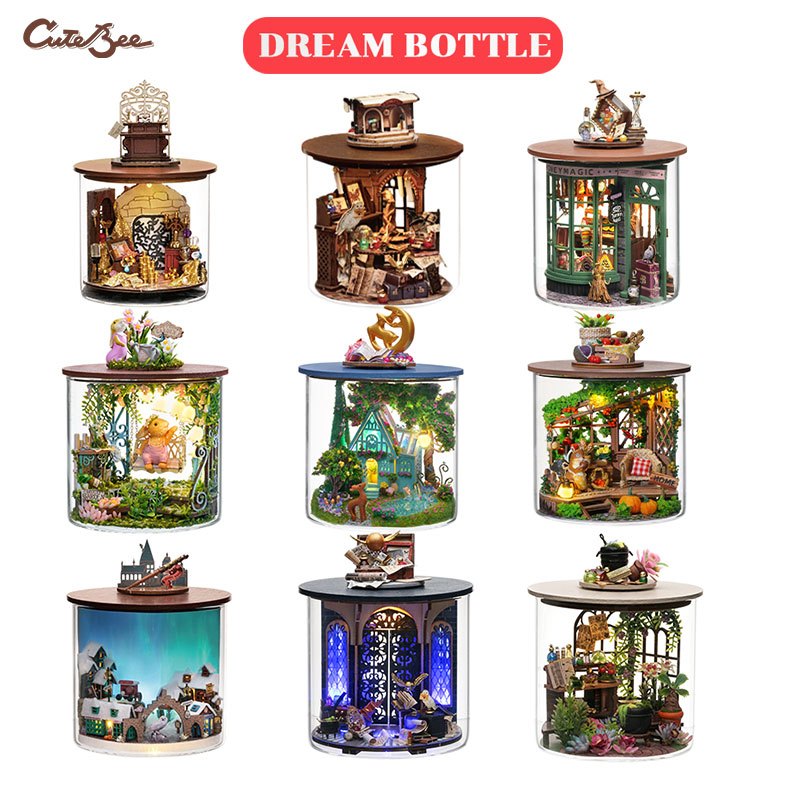 CUTEBEE B41 ขวดในฝัน บ้านตุ๊กตา diy โมเดลบ้าน บ้านของเล่น บ้านตุ๊กตา ตัวต่อไม้ ของเล่น diy งานประดิษฐ์