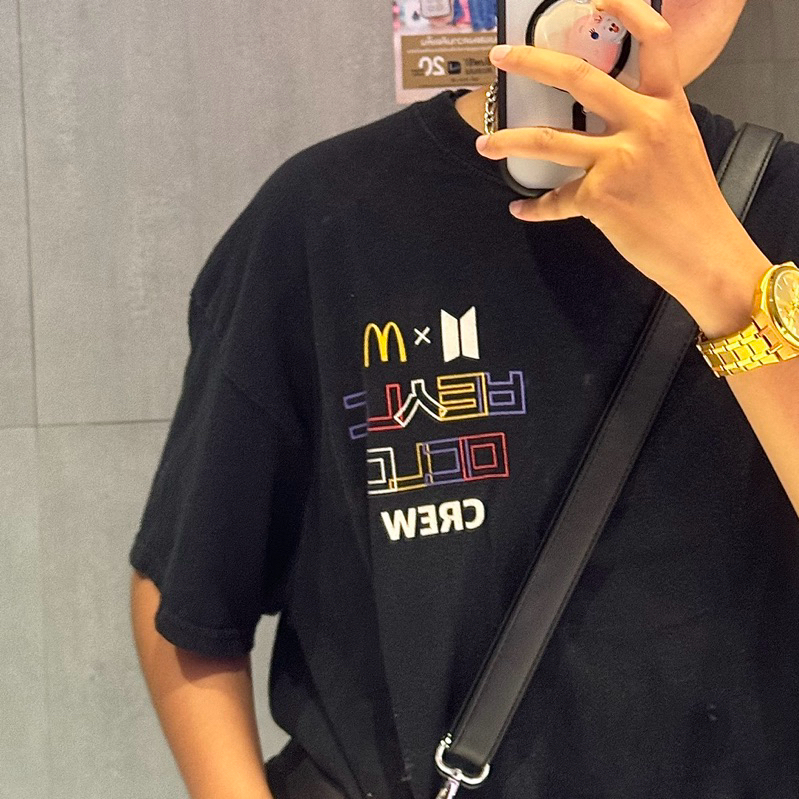 เสื้อ BTS X McDonald’s ของแท้ เสื้อวง เสื้อยืดBTS  มือสอง