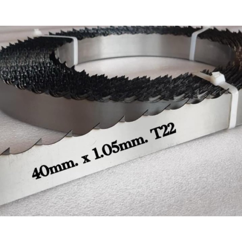 ใบเลื่อยสายพานตัดไม้ขนาด 40x1.1x3970mm.  T22
