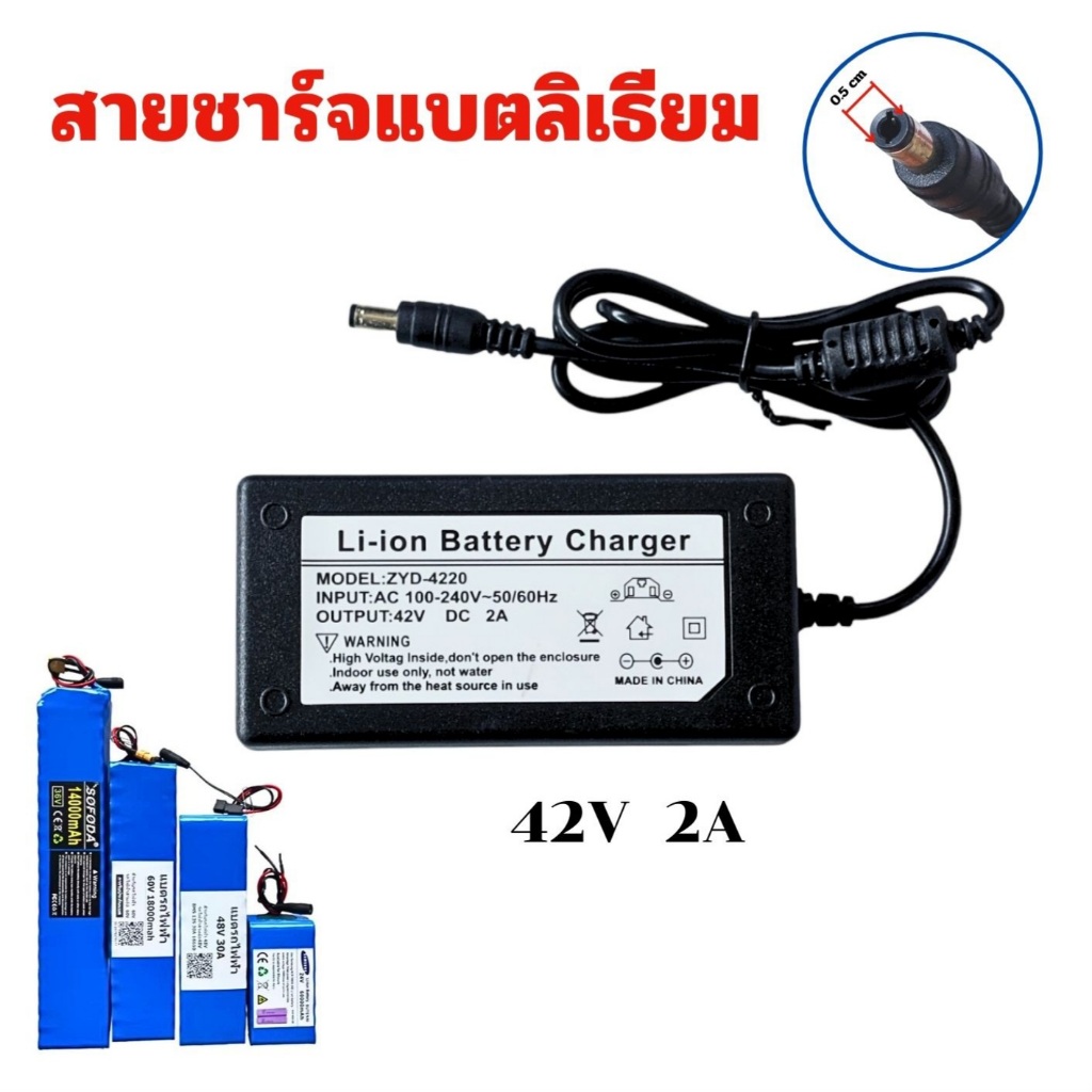 สายชาร์จแบตเตอรี่ลิเธียม 36V // D