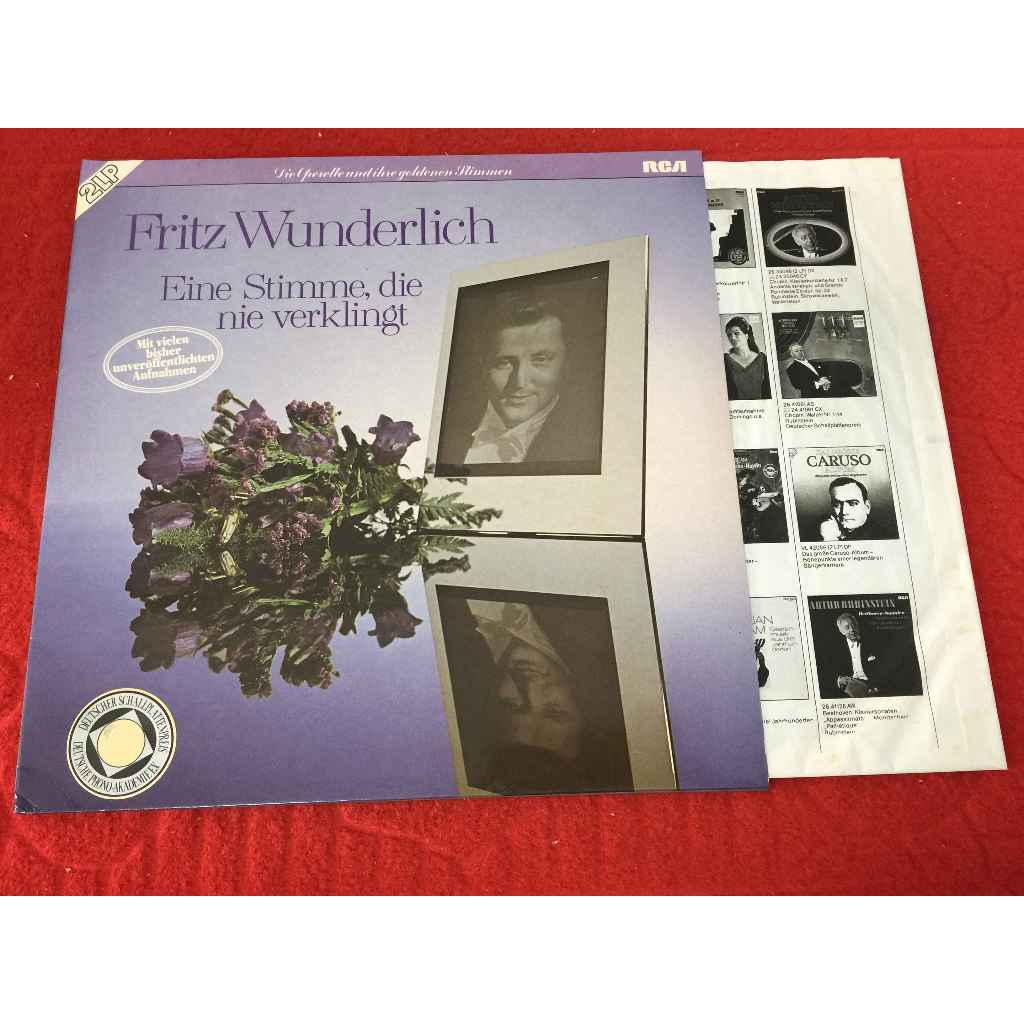 Fritz Wunderlich Eine Stimme, Die Nie Verklingt  ขนาด 12 นิ้ว  LP A31