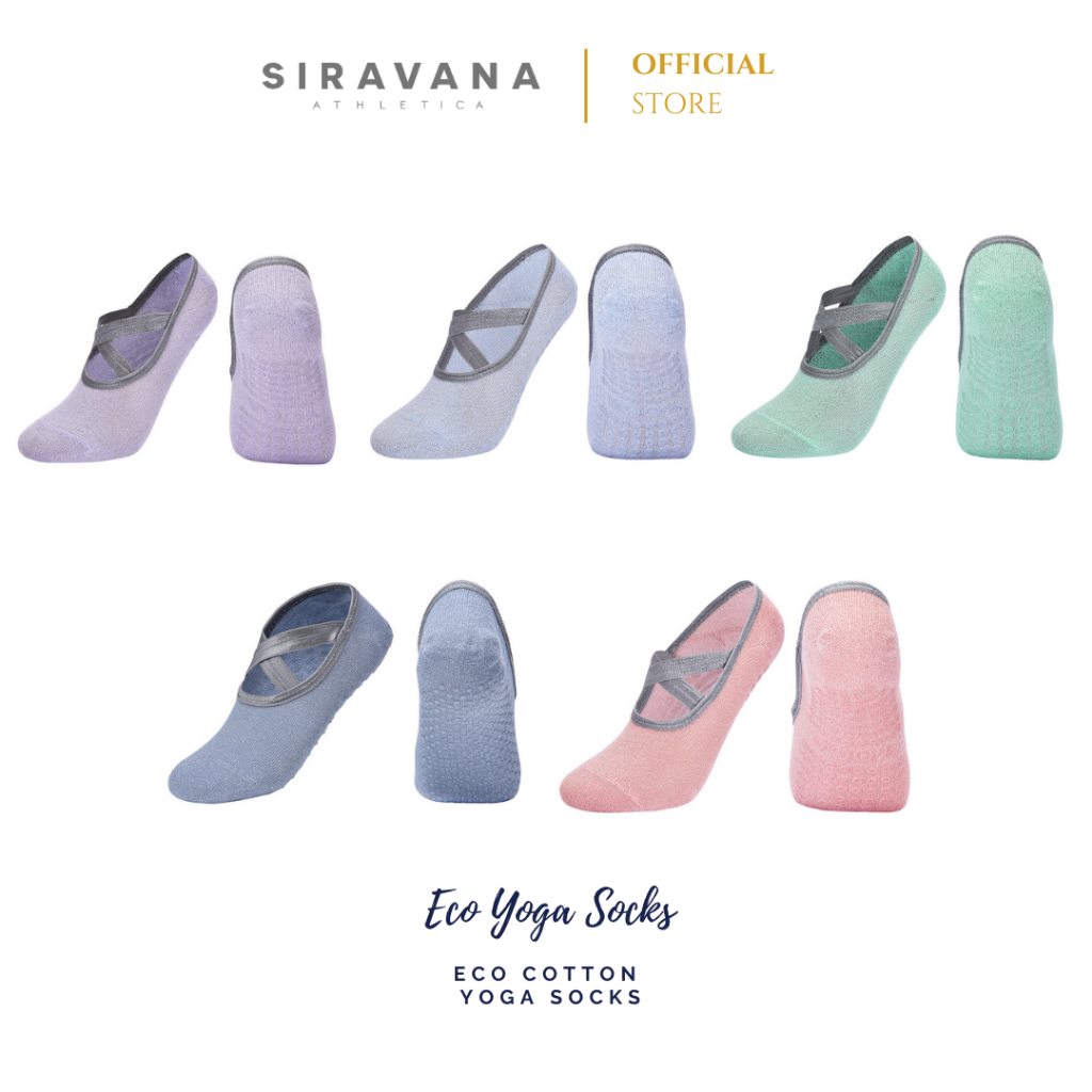 Eco Socks ถุงเท้าโยคะ Yoga Socks Size 36-39