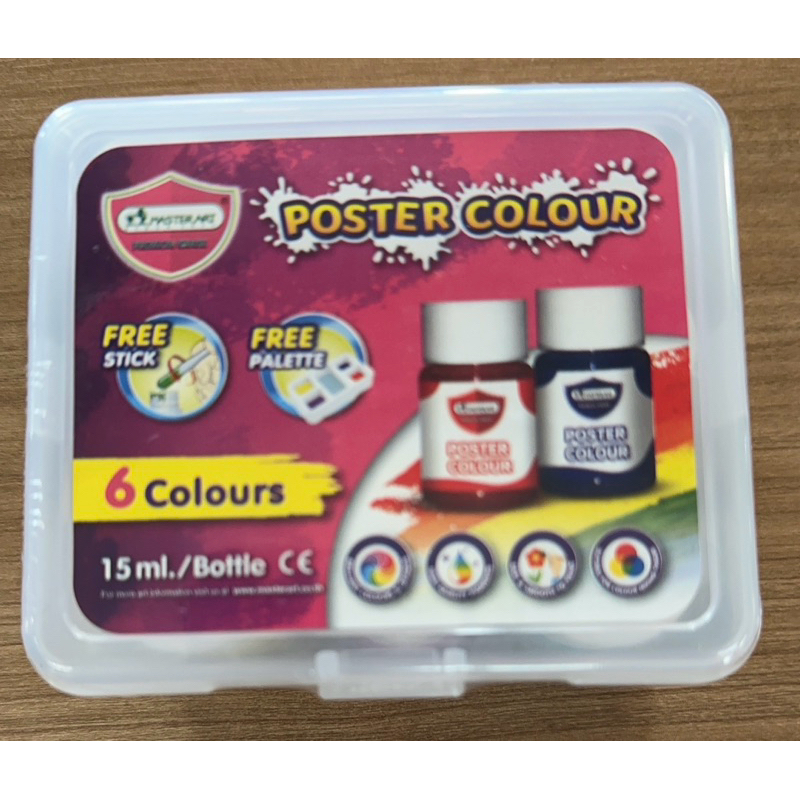 สีโปสเตอร์ MASTER ART 6 สี กล่องพลาสติก