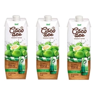 เลือกได้​1หรือ3​กล่อง​ Unif Coco dee น้ำมะพร้าวโคโค่ ดี หมดอายุ​08/2027​ ผลิตจากน้ำมะพร้าวน้ำหอมแท้ 1000มล.