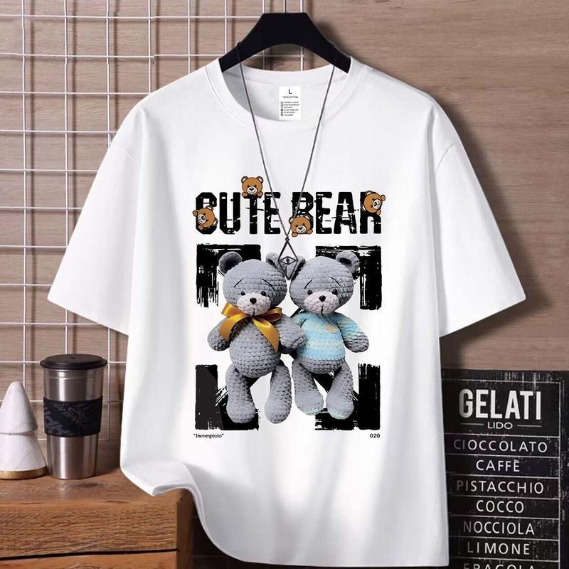 ไม่ต้องรีด ราคาส่ง มีเก็บเงินปลายทางผ้าฝ้าย เกรดพรีเมียม เสื้อน่ารัก เสื้อยืดไหมแขนสั้นunisexแขนสั้น Man