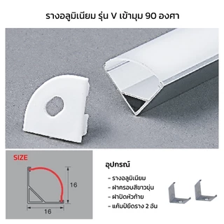 2ม2ม2ม ledอลูมิเนียมรางไฟ รรางไฟเส้น led 100%วัสดุโลหะผสมอลูมิเนียม ติดลอย(U) เข้ามุม(V) รางอลูมิเนียม LED รางไฟริบบิ้น