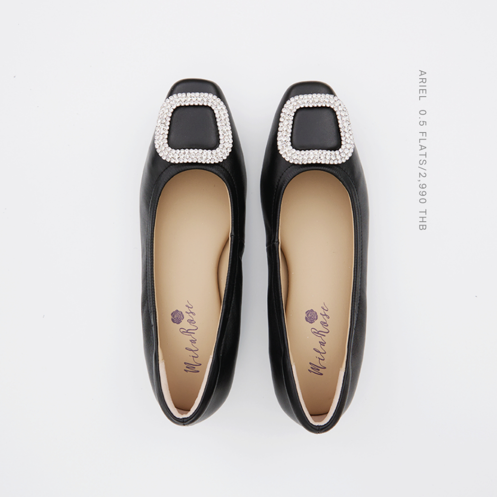 รองเท้าหนังแกะใหม่ล่าสุด รุ่น Ariel Heels 0.5 CM 1383-2 Size 37-42 ราคา ถูกที่สุด ดีลบีเคเค แกลเลอรีภาพที่ 9