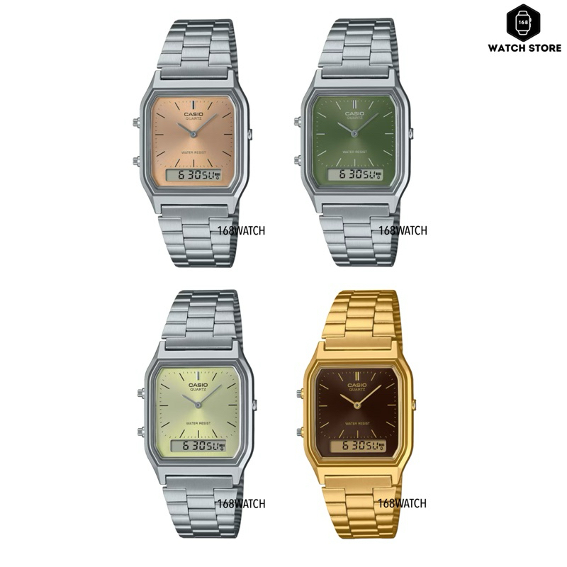 CASIO นาฬิกาข้อมือ AQ-230GA-5AMQY AQ-230A-3AMQY AQ-230A-9AMQY AQ-230A-4AMQY ของแท้ประกันศูนย์ 1 ปี