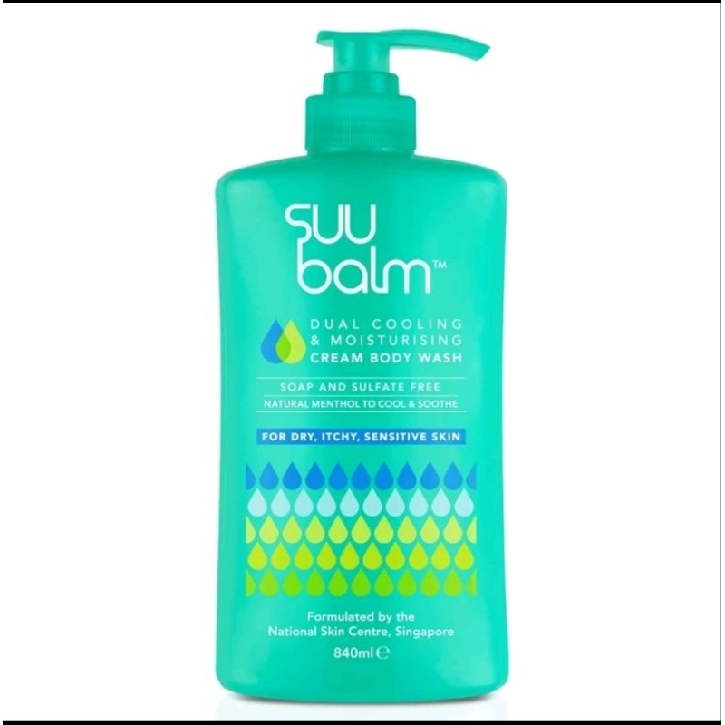 Suu Balm Dual Cooling and Moisturizing Cream Body Wash ซู บาล์ม ดูอัล คูลลิ่ง แอนด์ มอยส์เจอร์ไรซิ่ง ครีม บอดี้ วอช