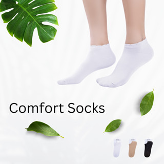 CHERILON เชอรีล่อน ถุงเท้า ถุงเท้าข้อสั้น ถุงเท้านักเรียน นุ…