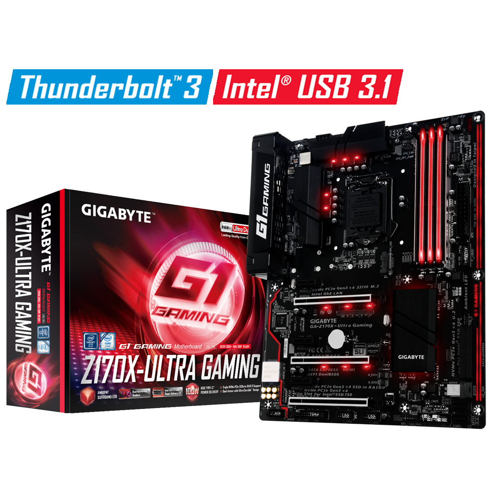 MAINBOARD (เมนบอร์ด) 1151 GIGABYTE Z170X ULTRA GAMING RGB ตัวท็อป พร้อมส่ง