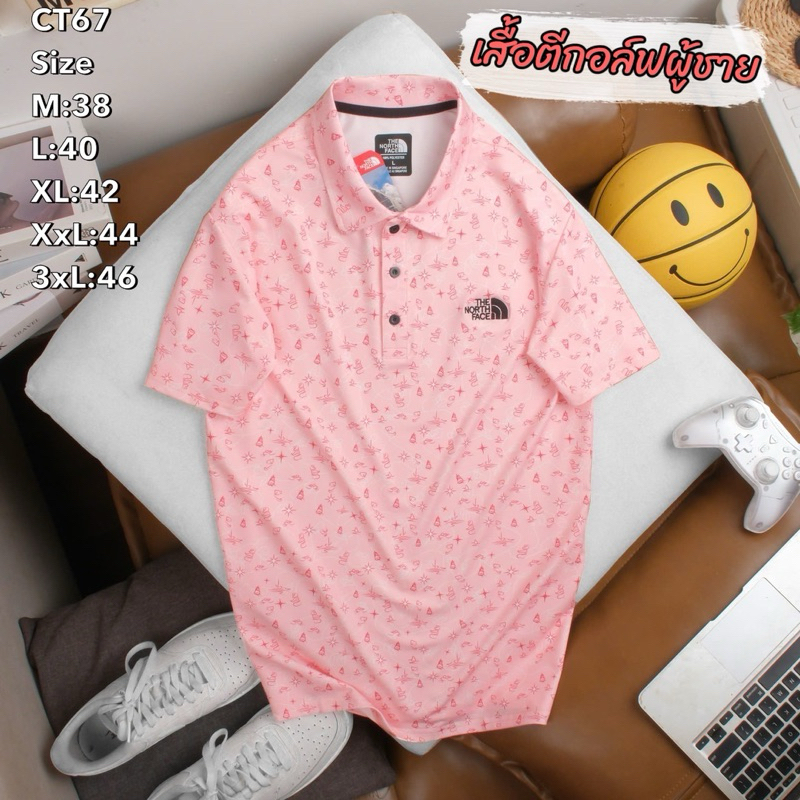 เสื้อตีกอล์ฟผู้ชาย เสื้อกีฬาแขนสั้น เนื้อผ้าบางเบานิ่มใส่สบาย